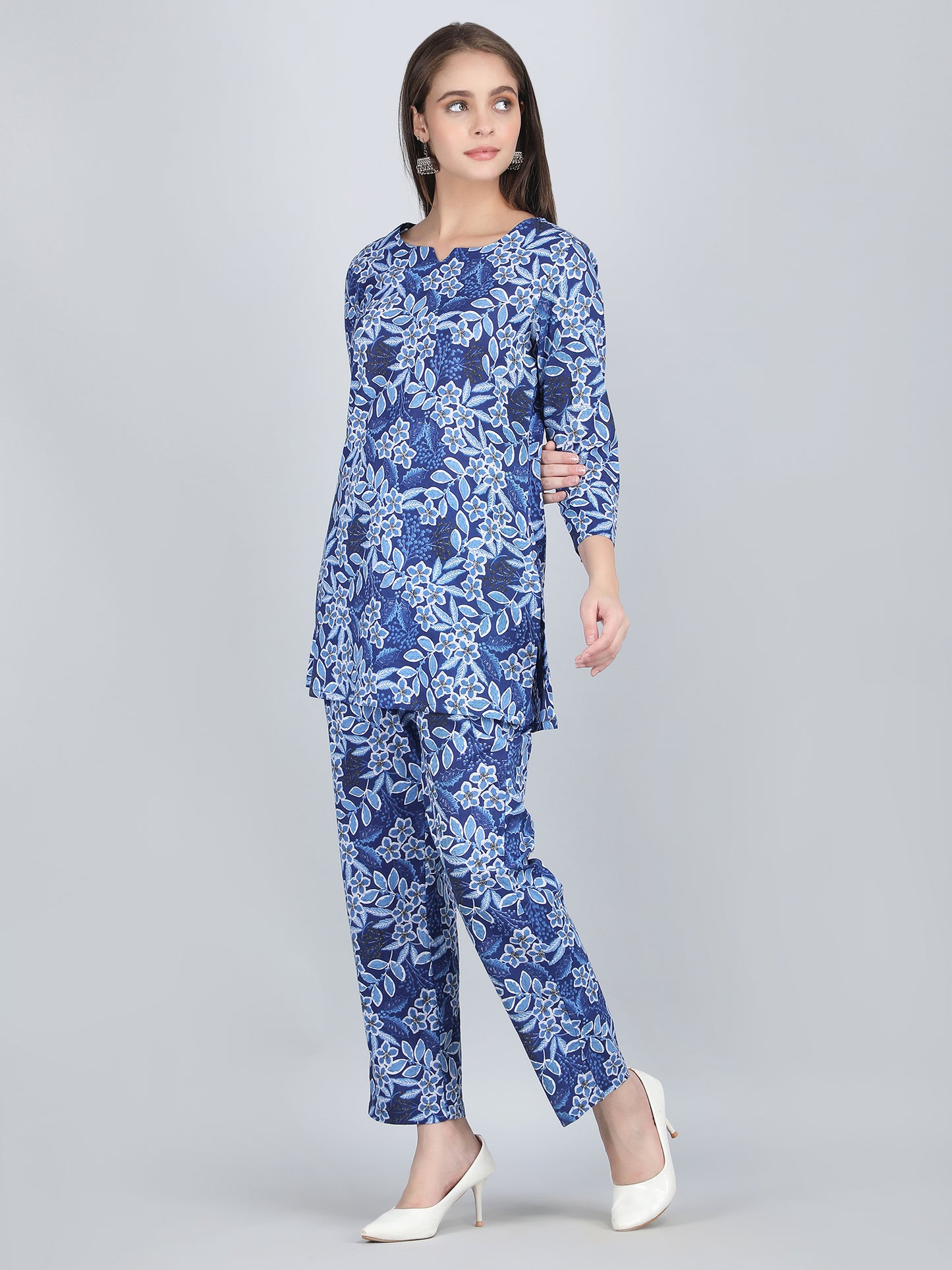 Premium Cotton Floral Loungewear Co-ord Set