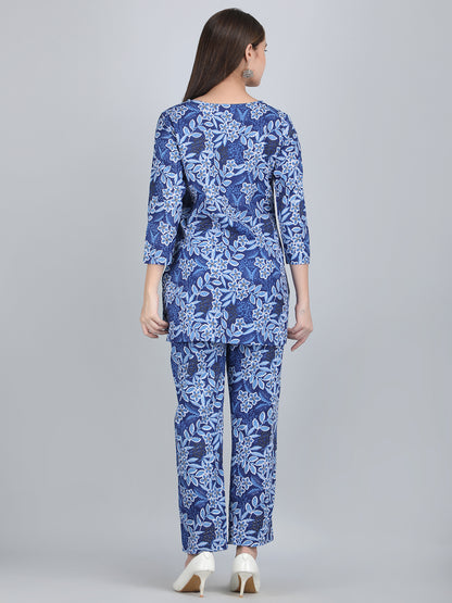 Premium Cotton Floral Loungewear Co-ord Set
